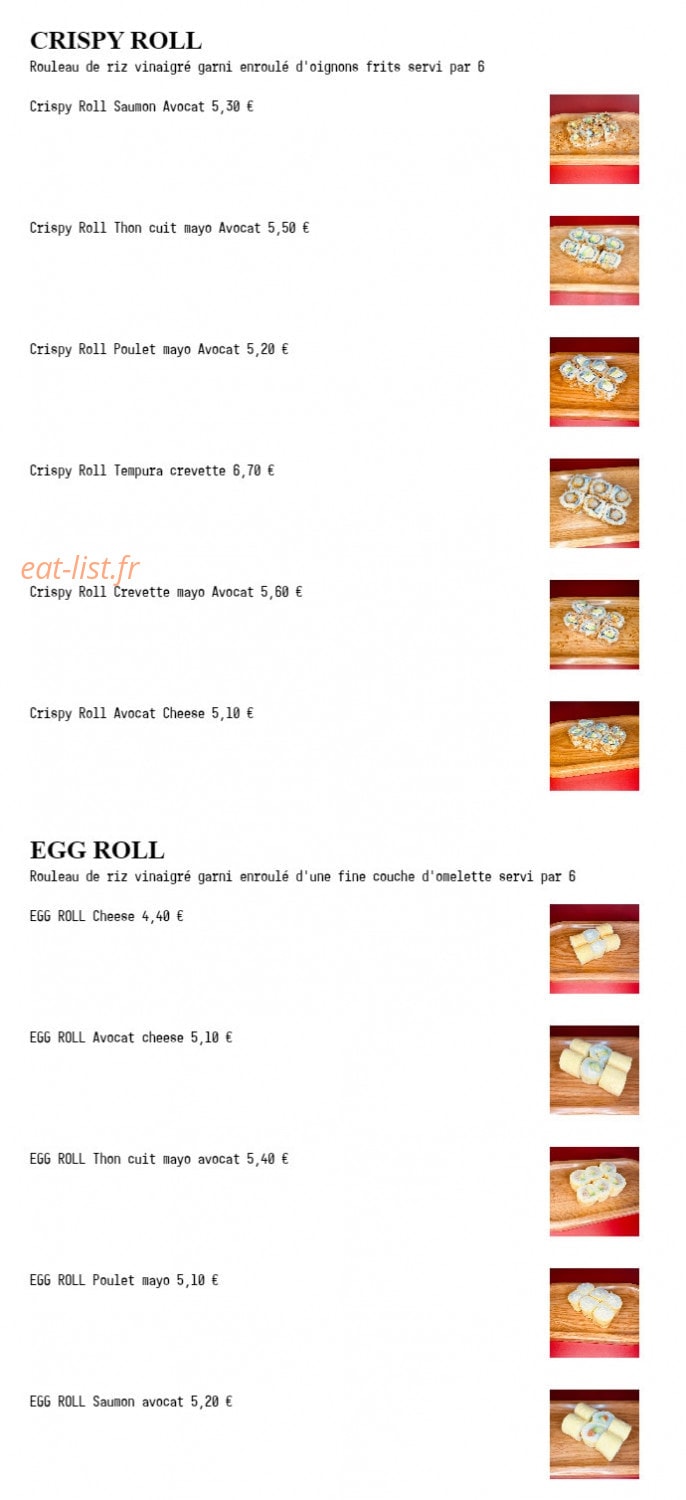 Fuji Sushi — carte page 15