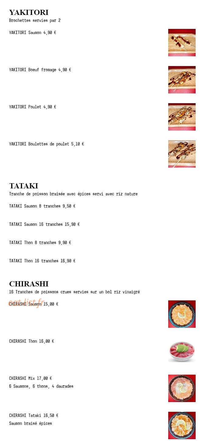 Fuji Sushi — carte page 7