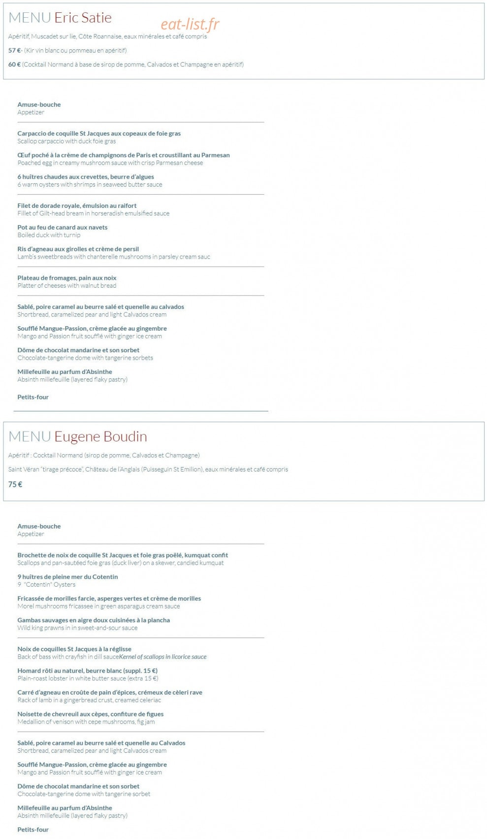 L'Absinthe — carte page 4
