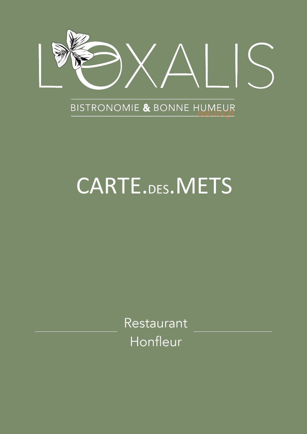 L'Oxalis — carte page 1