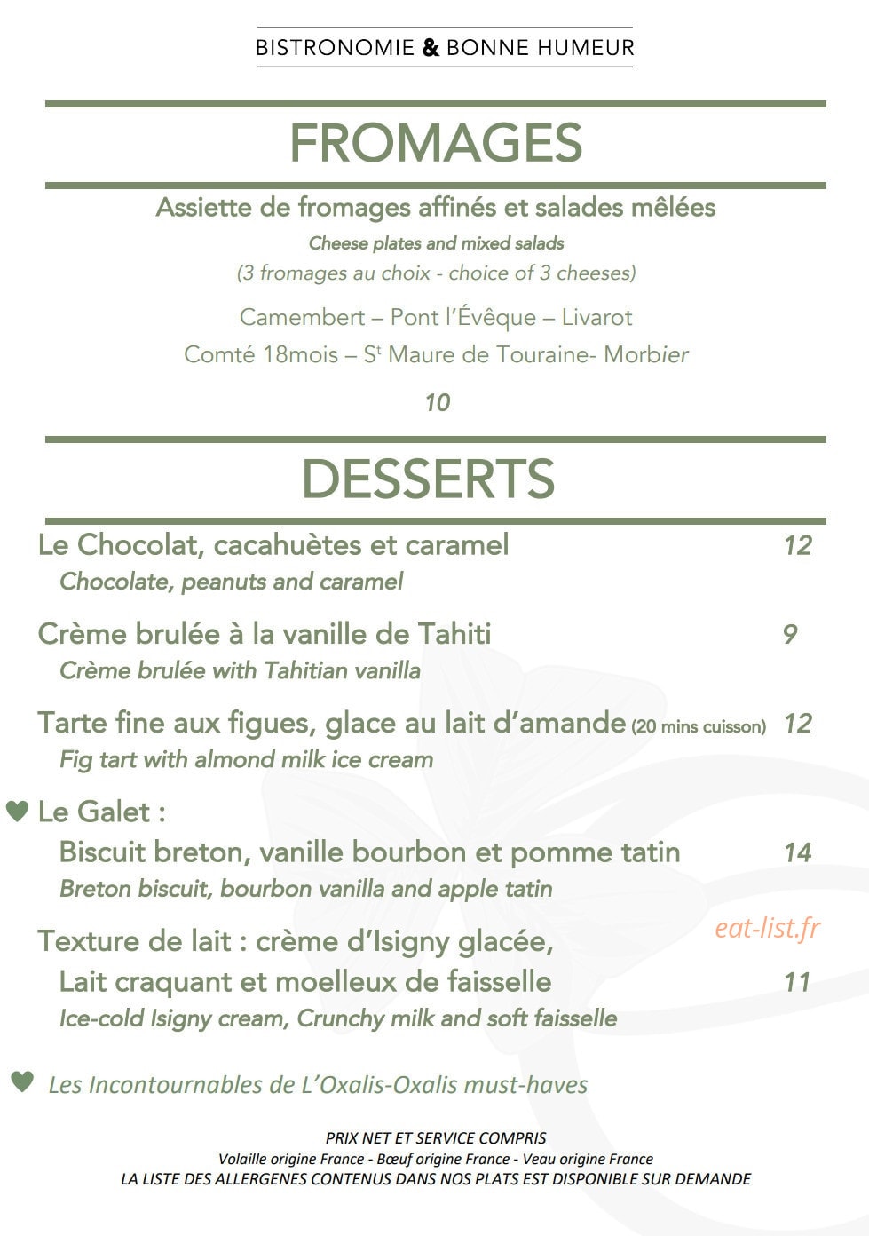 L'Oxalis — carte page 5