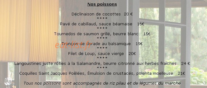 La Chaumière — carte page 2