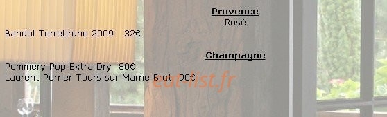 La Chaumière — carte page 6