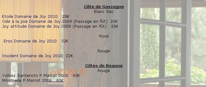 La Chaumière — carte page 5