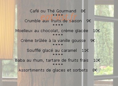 La Chaumière — carte page 4