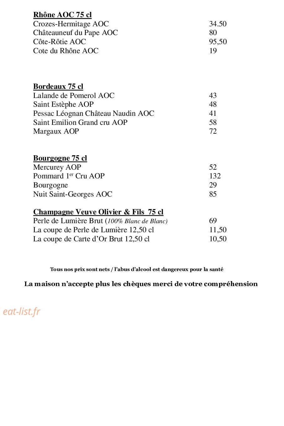 Le Bistro De 2 Mains — carte page 6