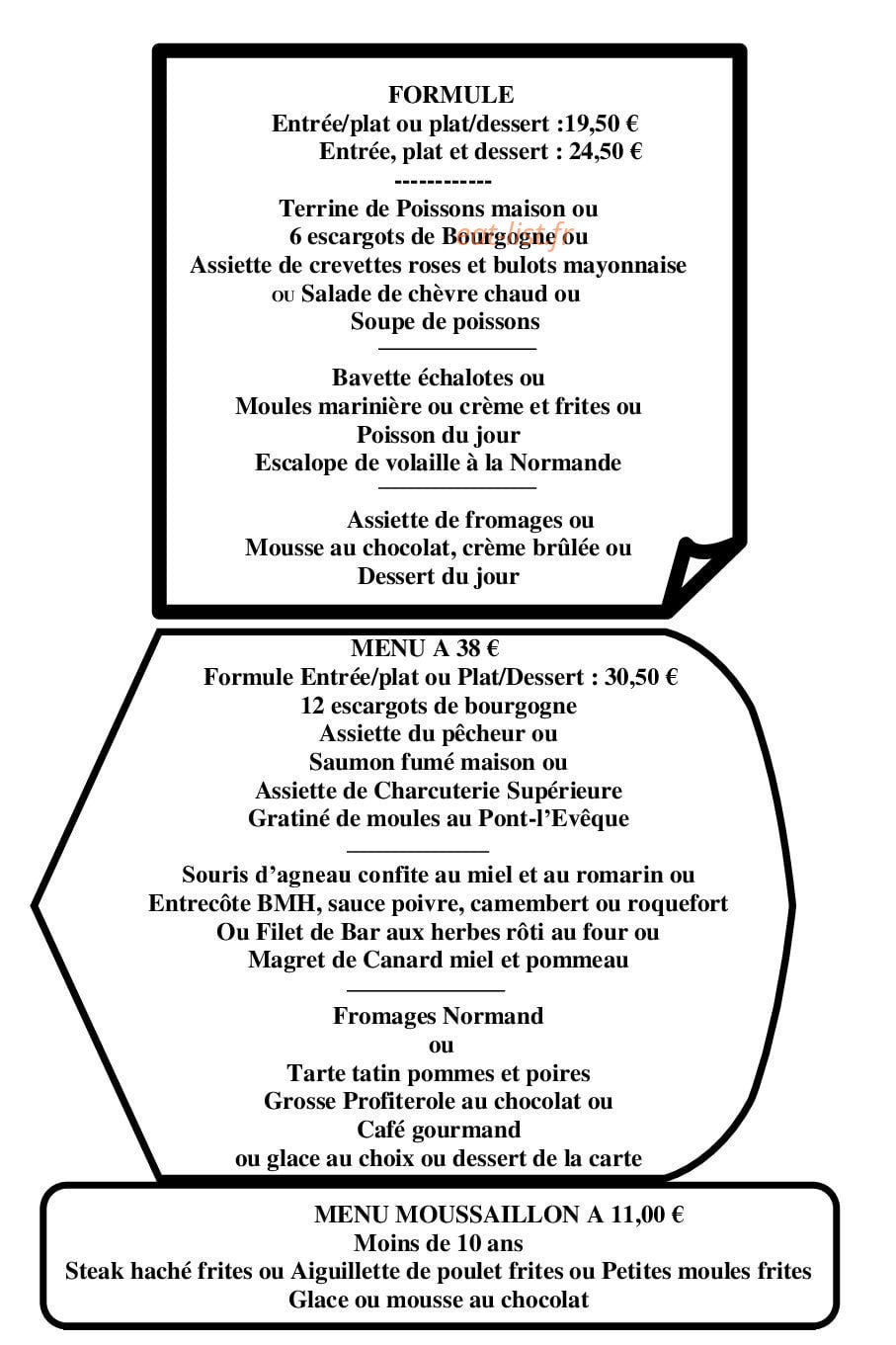 Le Bistro De 2 Mains — carte page 2