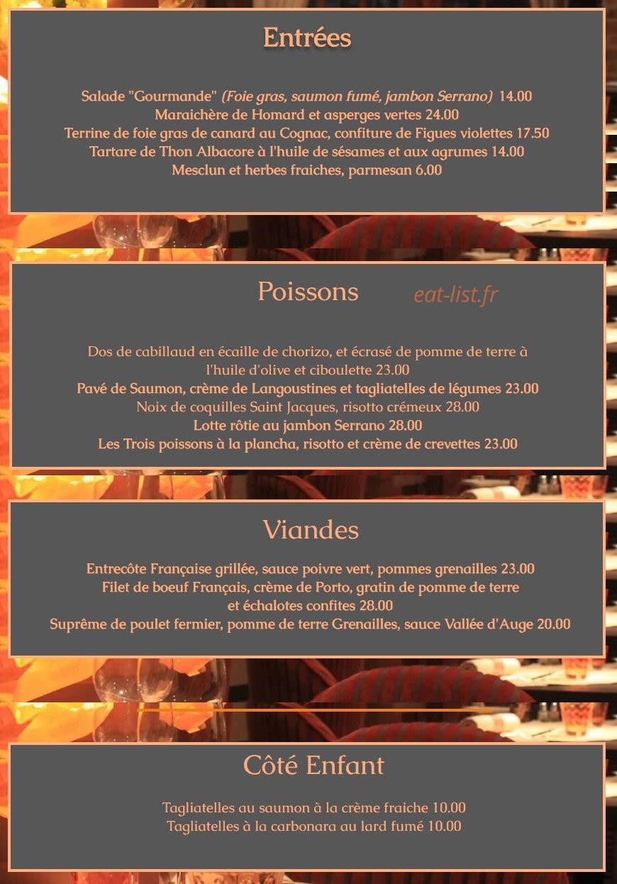 Le Côté Resto — carte page 3