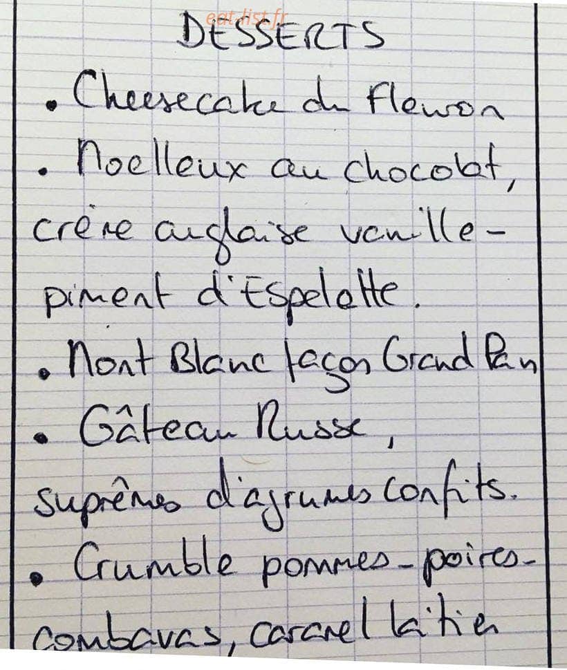 Le Fleuron — carte page 2