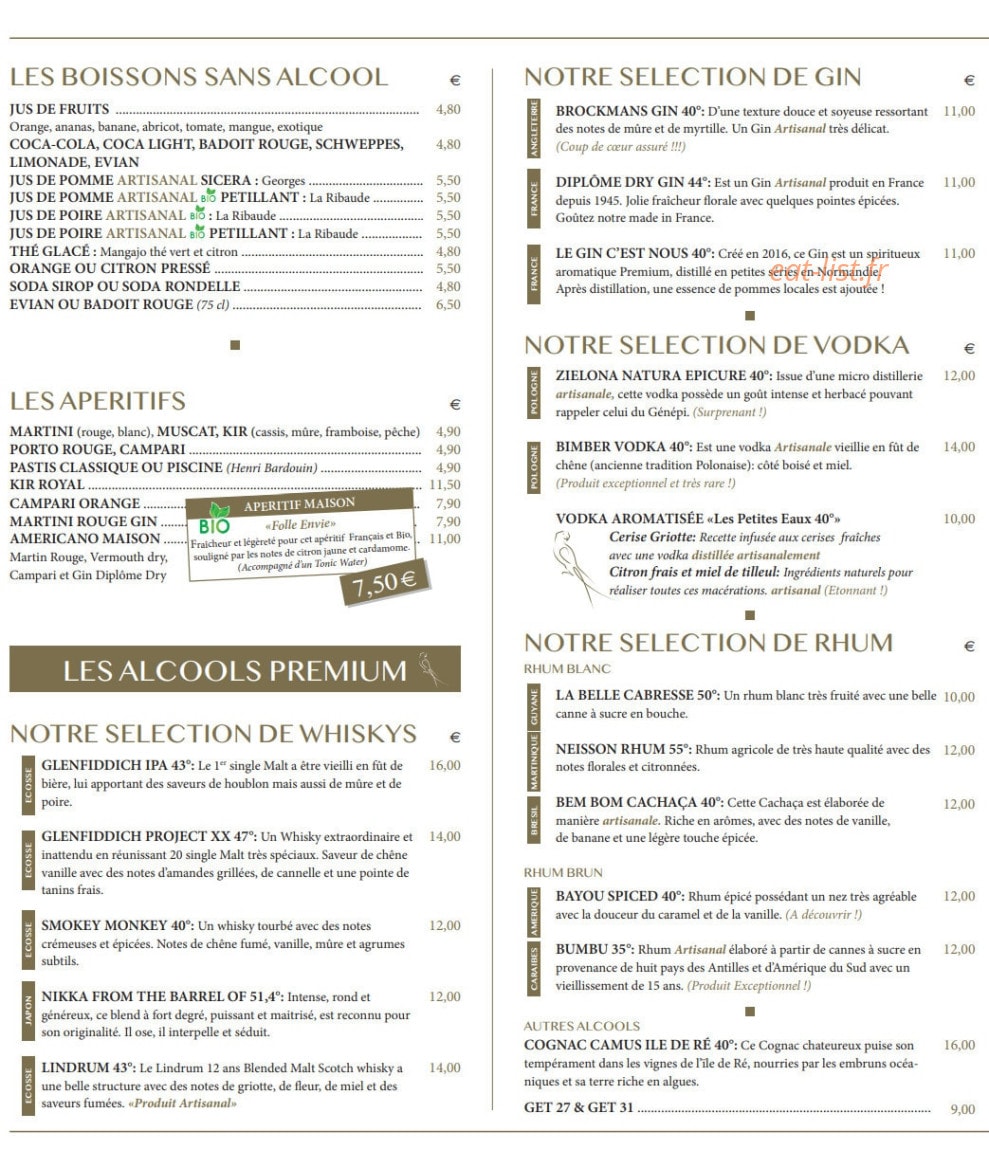 Le Perroquet Vert — carte page 2