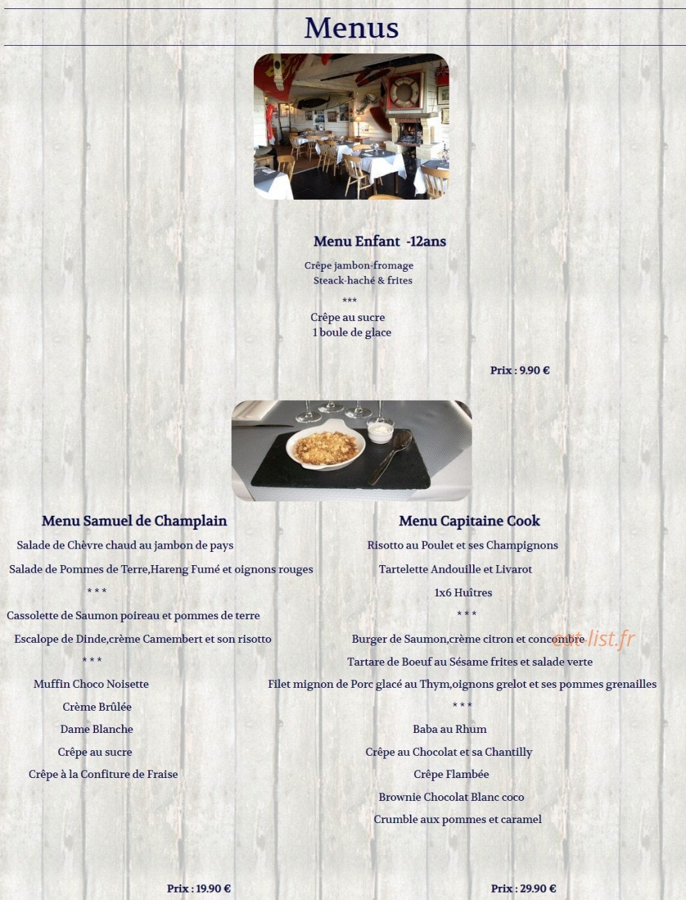Le Petit Vasouillard — carte page 1