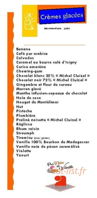 Par’faim de vanille — carte page 2