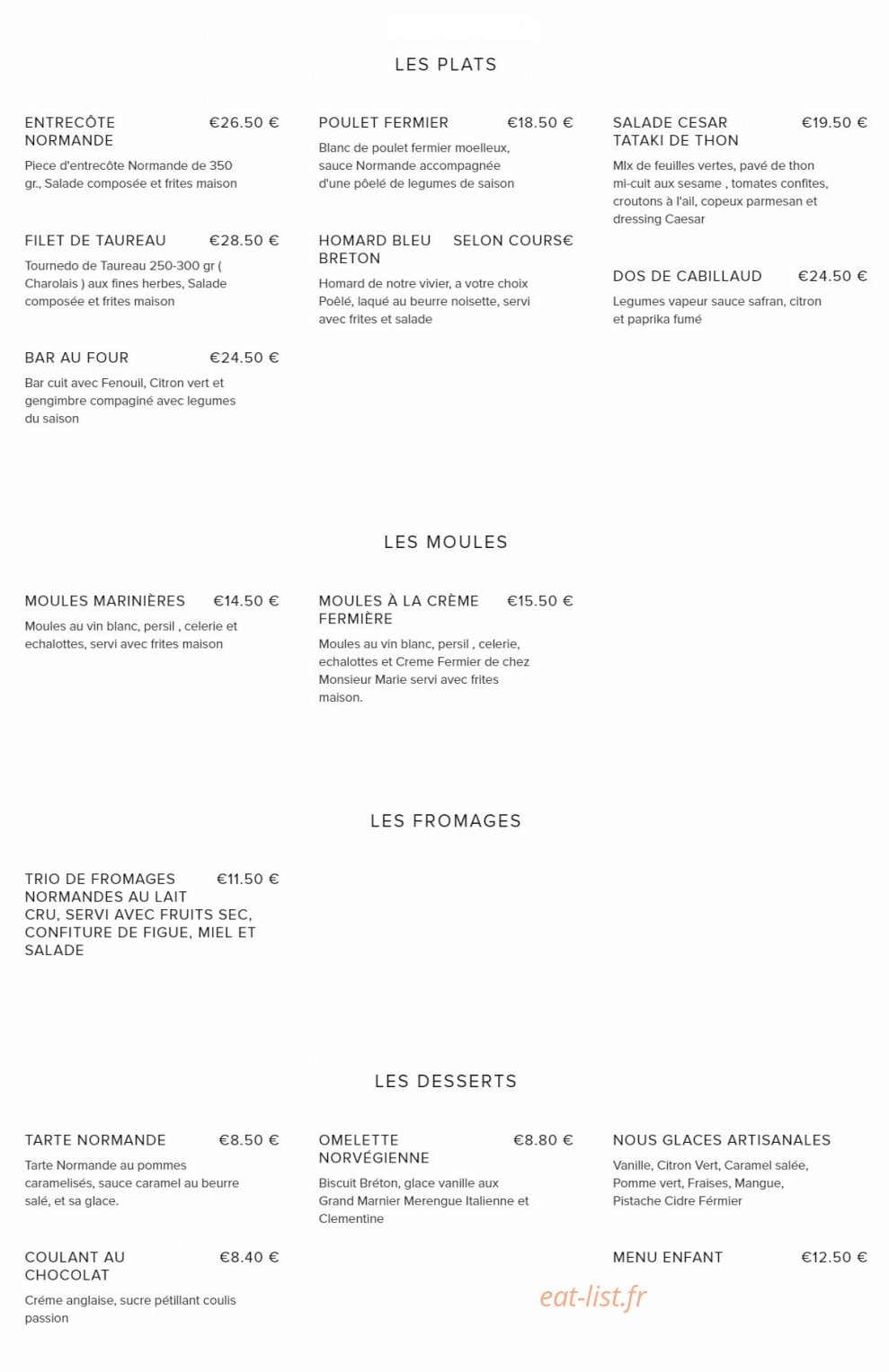 Le Moulin Saint Georges — carte page 2