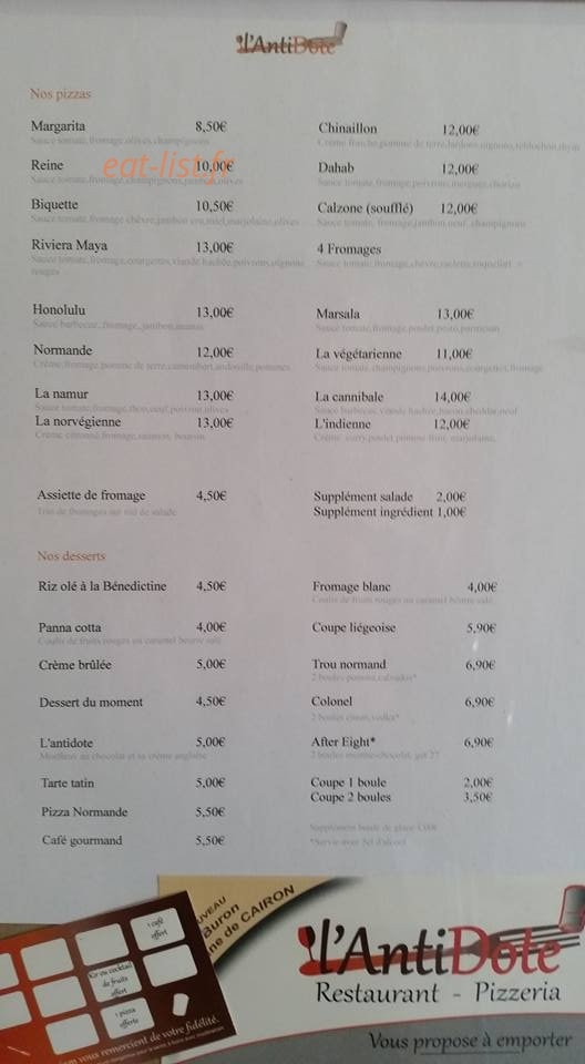 L'antidote — carte page 1