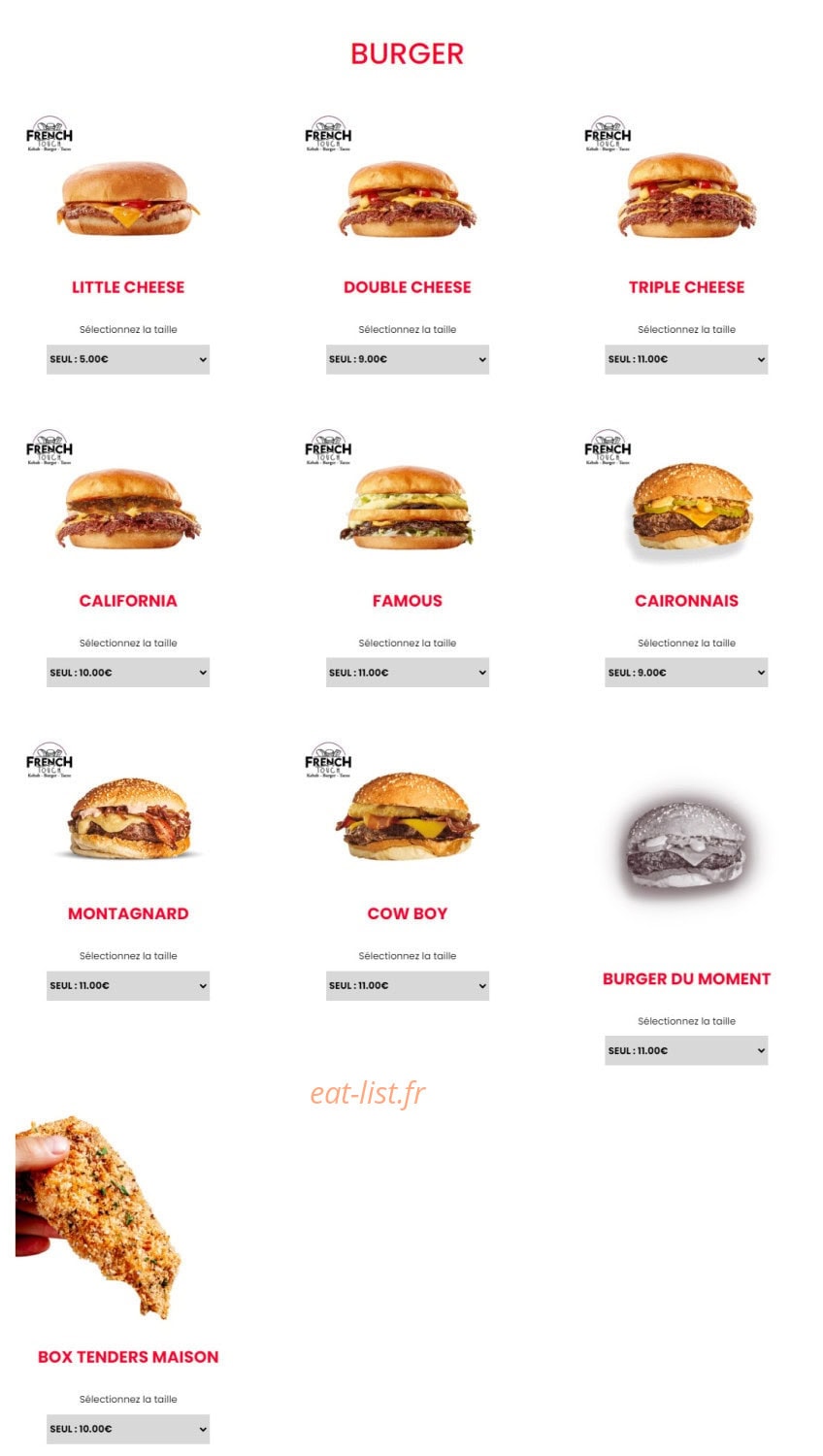 La French Touch — carte page 3