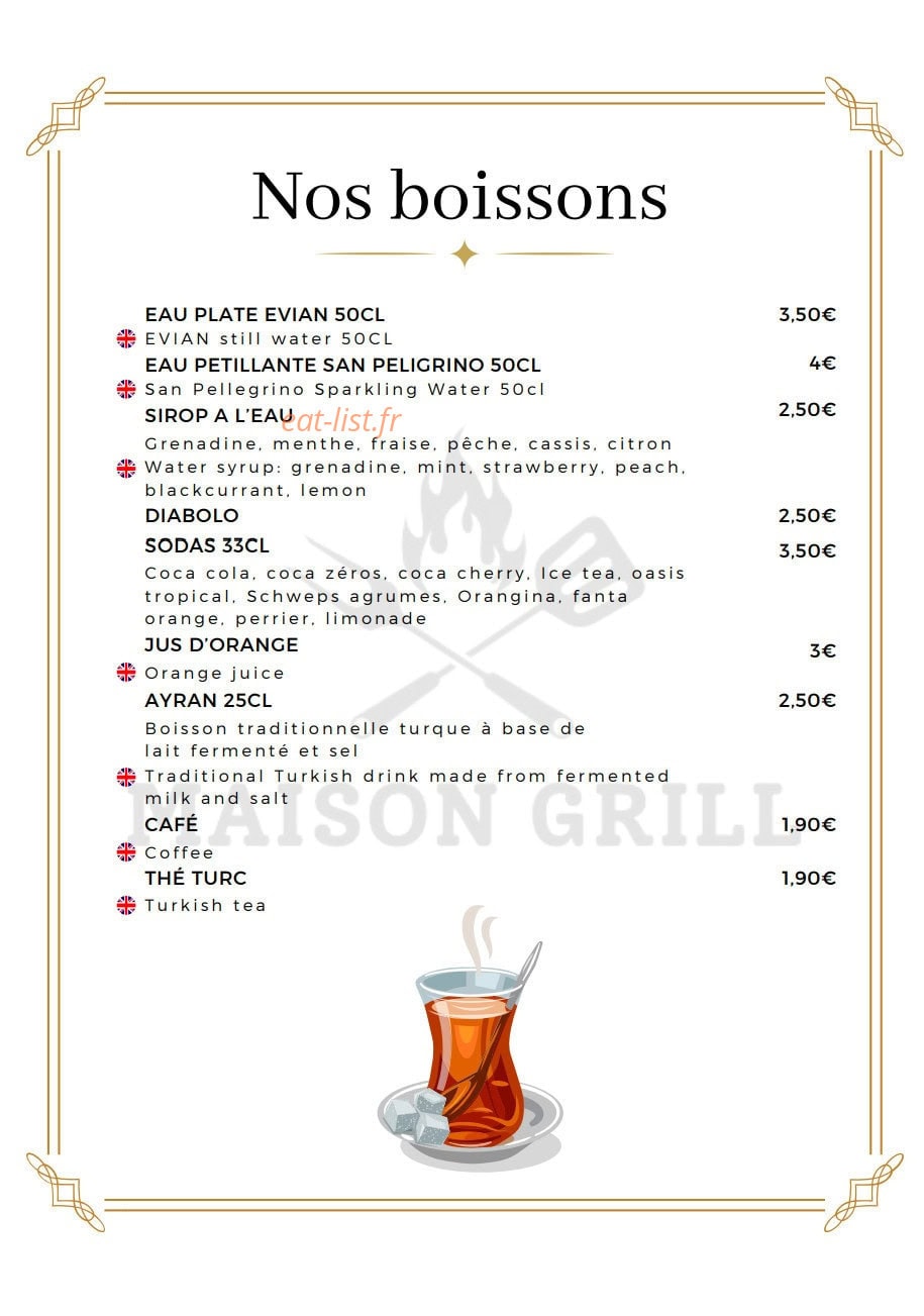 Maison Grill — carte page 7
