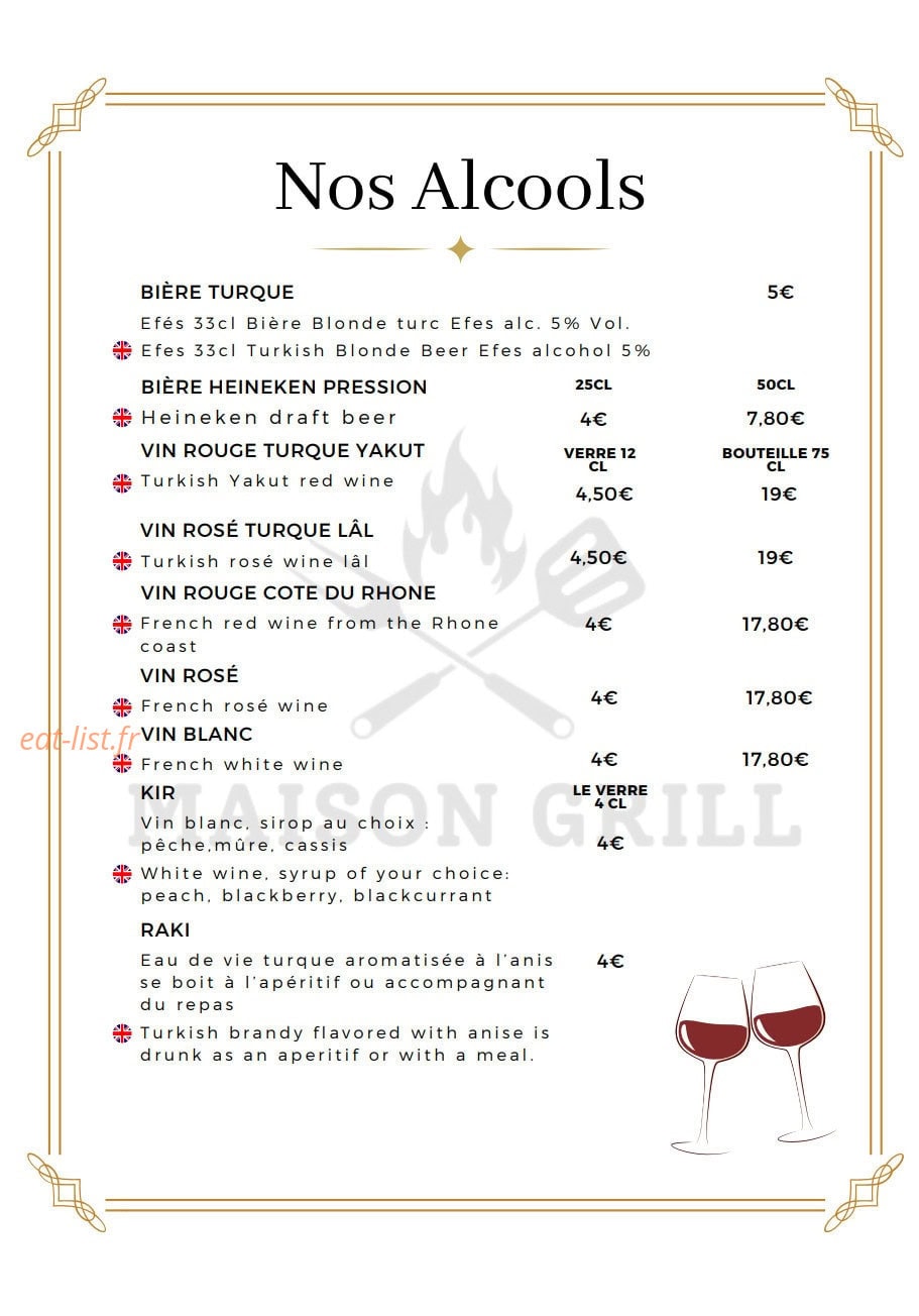 Maison Grill — carte page 8