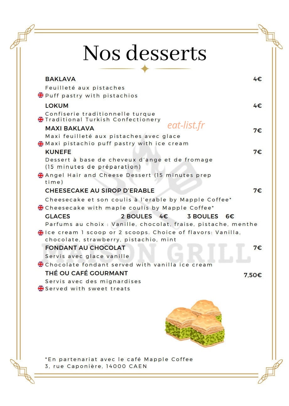 Maison Grill — carte page 6
