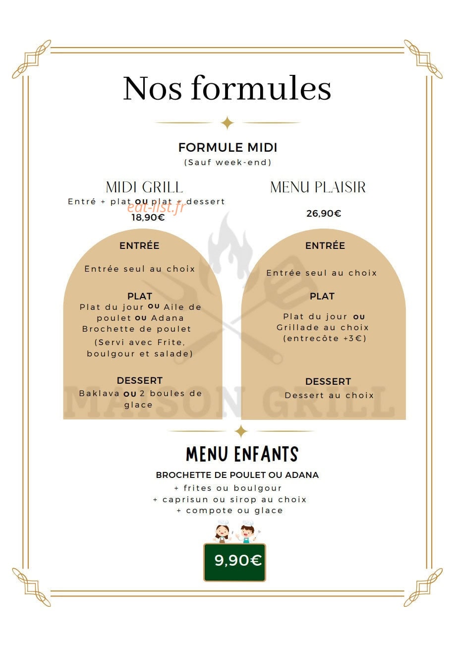 Maison Grill — carte page 5