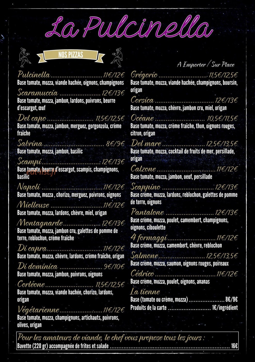 La Pulcinella — carte page 1