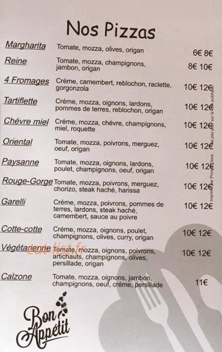 Le p’tit gourmand — carte page 2