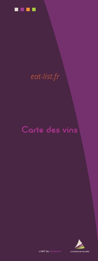 Carte et menu vins La Digue de Villers Villers sur Mer