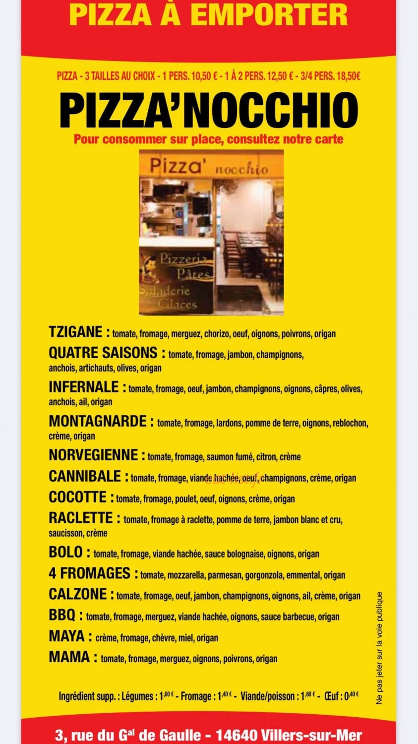 Pizza’Nocchio — carte page 2