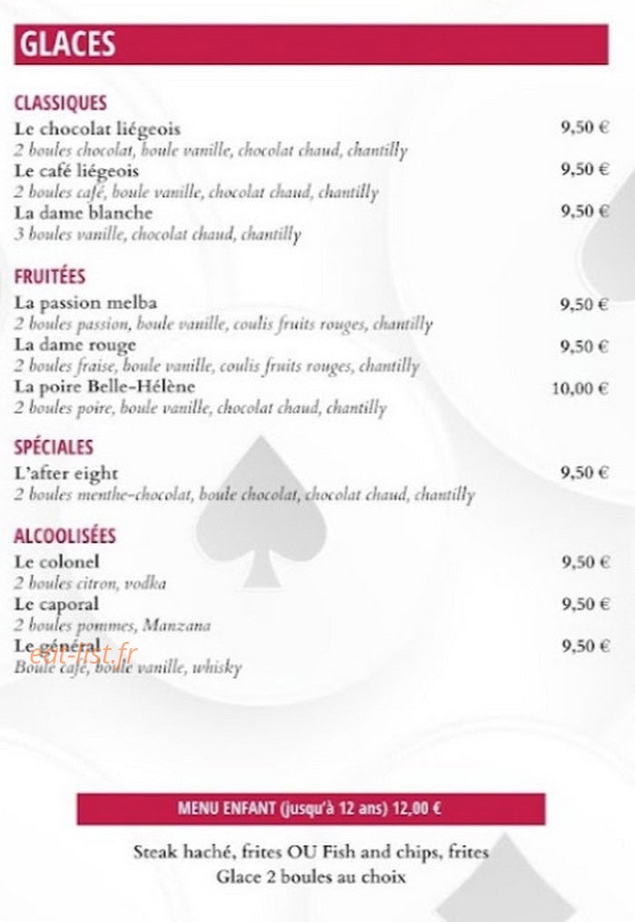Restaurant Du Casino — carte page 2