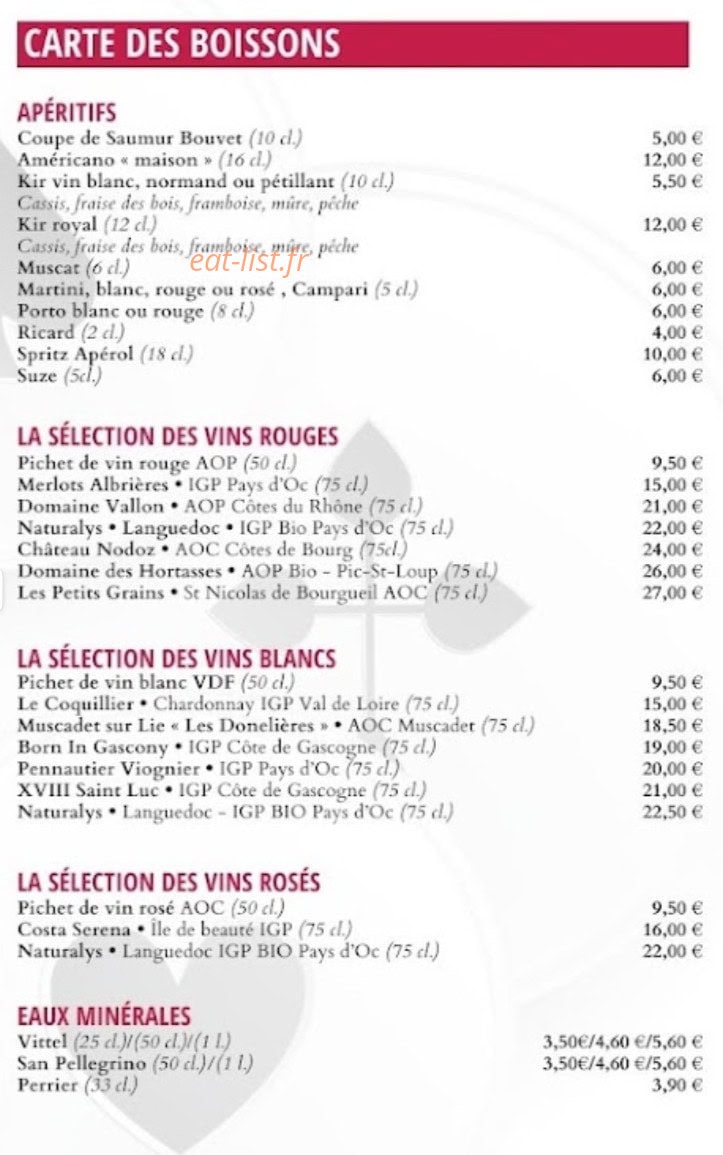 Restaurant Du Casino — carte page 3