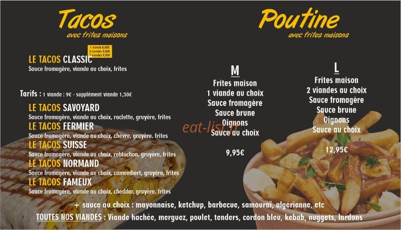Happy Food — carte page 1