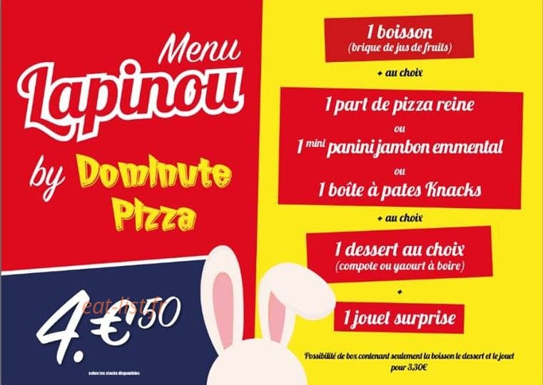 Dominute Pizza — carte page 4