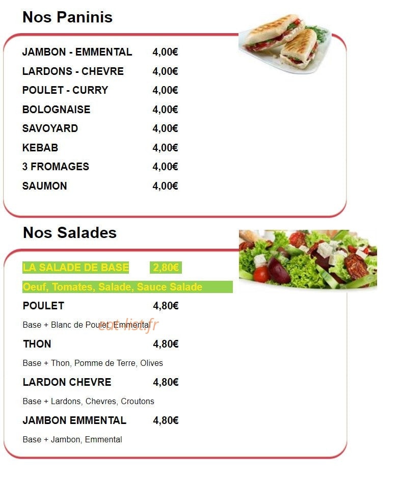 Dominute Pizza — carte page 2