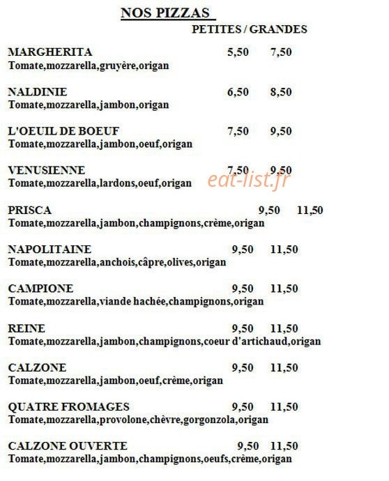 Chez Marcello — carte page 1