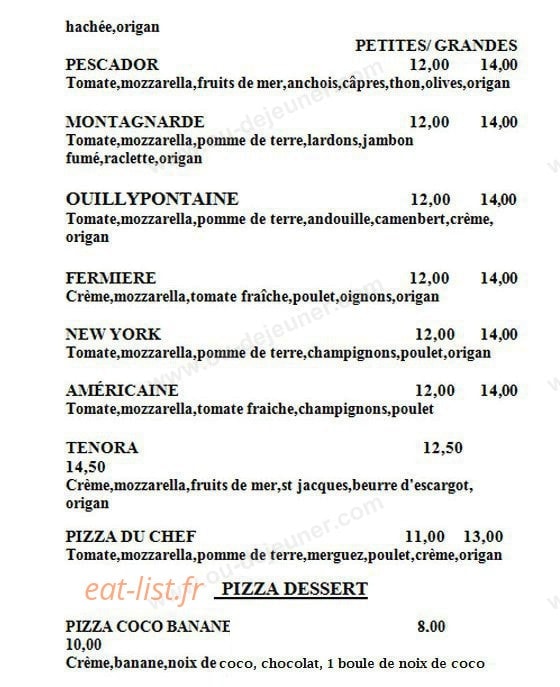 Chez Marcello — carte page 3