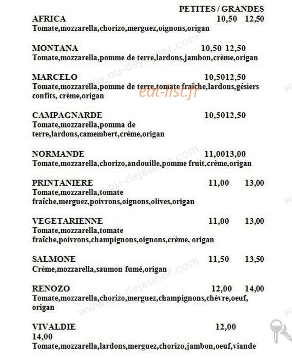 Chez Marcello — carte page 2