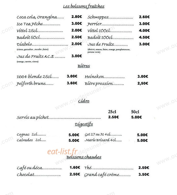 Chez Marcello — carte page 10