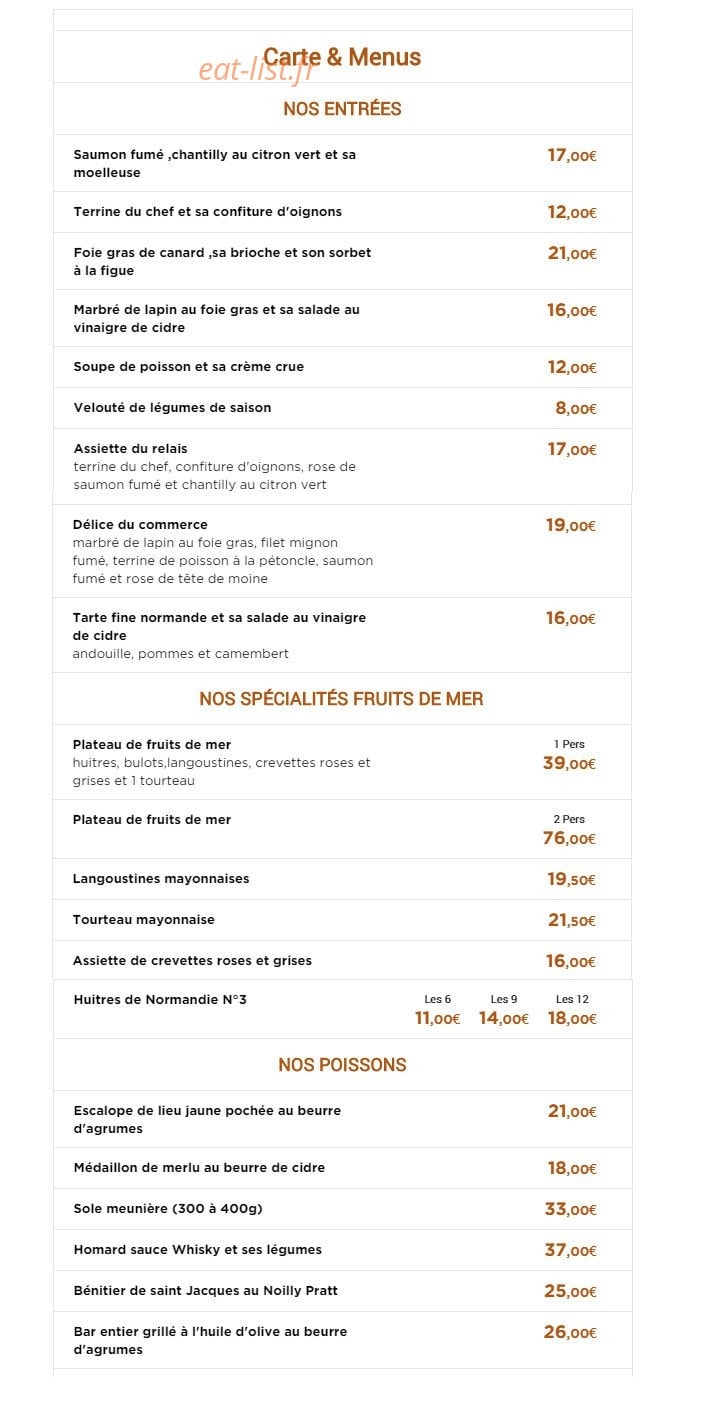 Relais du Commerce — carte page 1