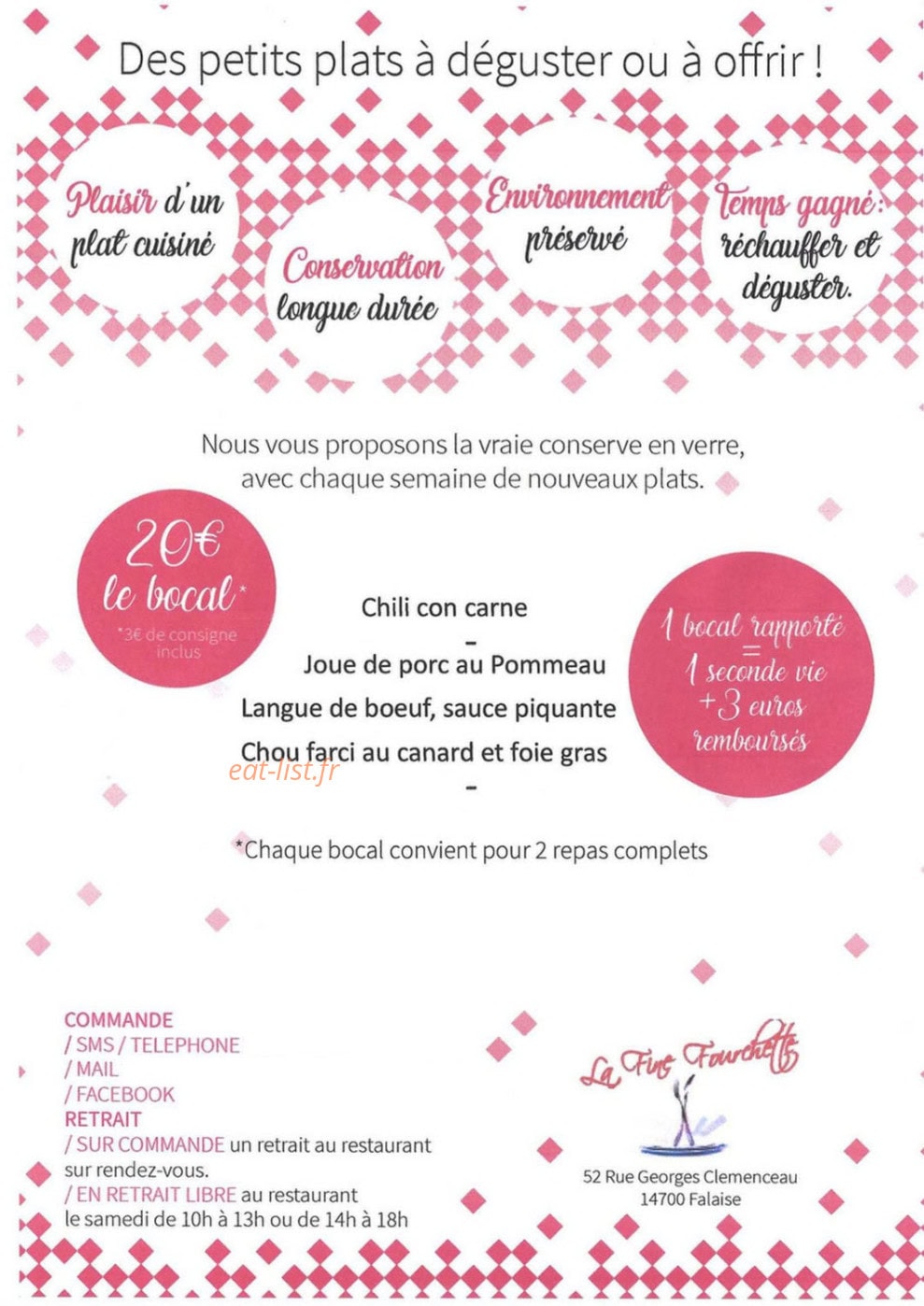 La Fine Fourchette — carte page 2