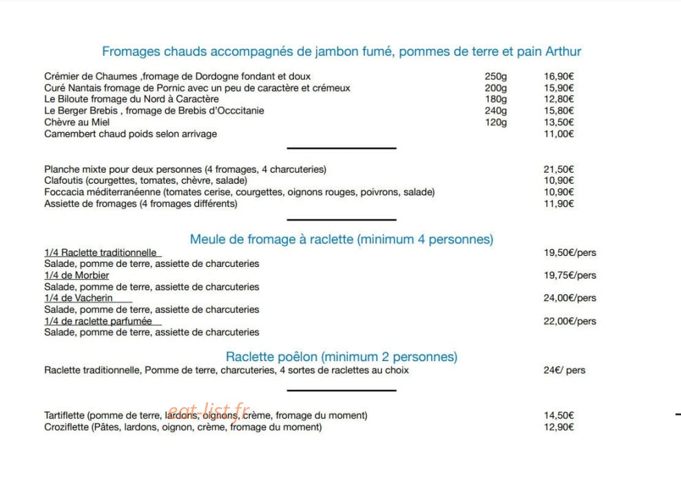 La Fromagerie du Château — carte page 2