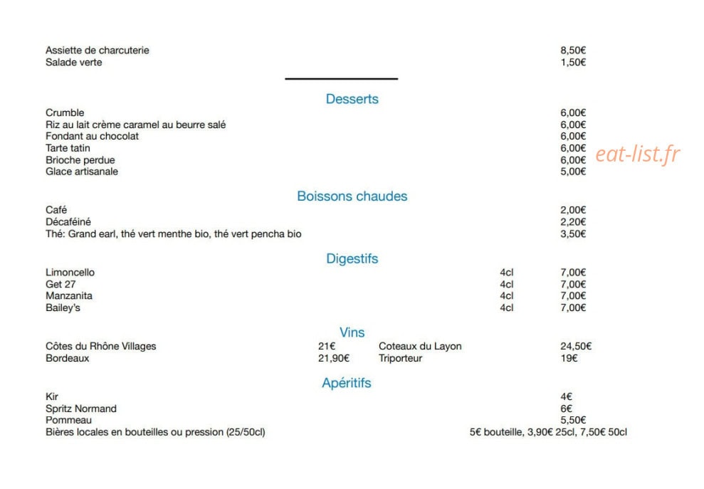 La Fromagerie du Château — carte page 3