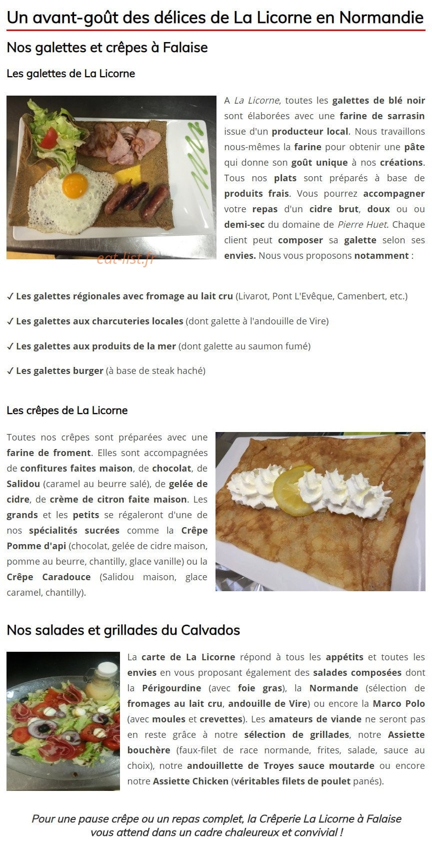 La licorne — carte page 1