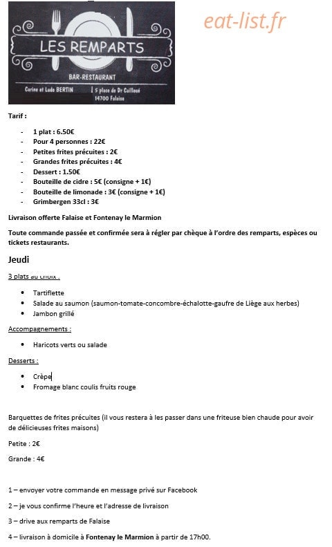 Les Remparts — carte page 1