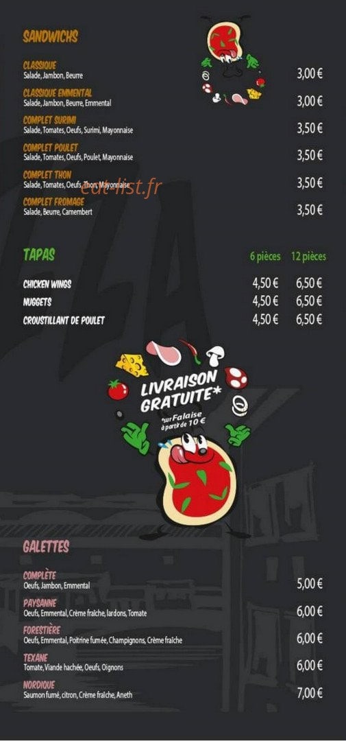 Top pizza — carte page 3