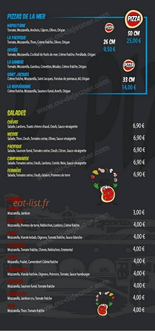 Top pizza — carte page 2
