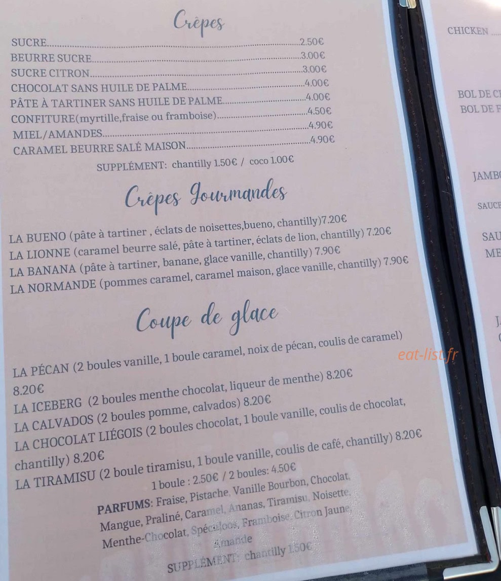 La creperie de formigny — carte page 2