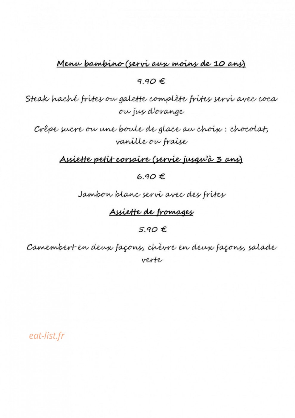 La Crêperie de Formigny — carte page 2