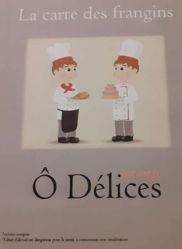 Ô Délices — carte page 1