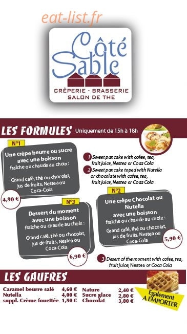 Côté Sable — carte page 1