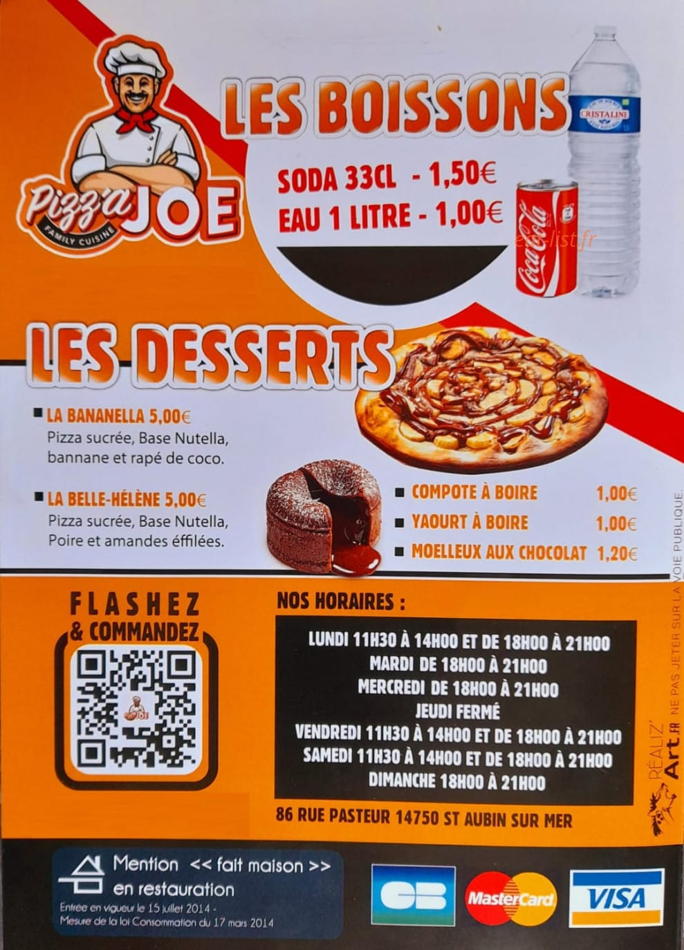 Pizz'A Joe — carte page 3