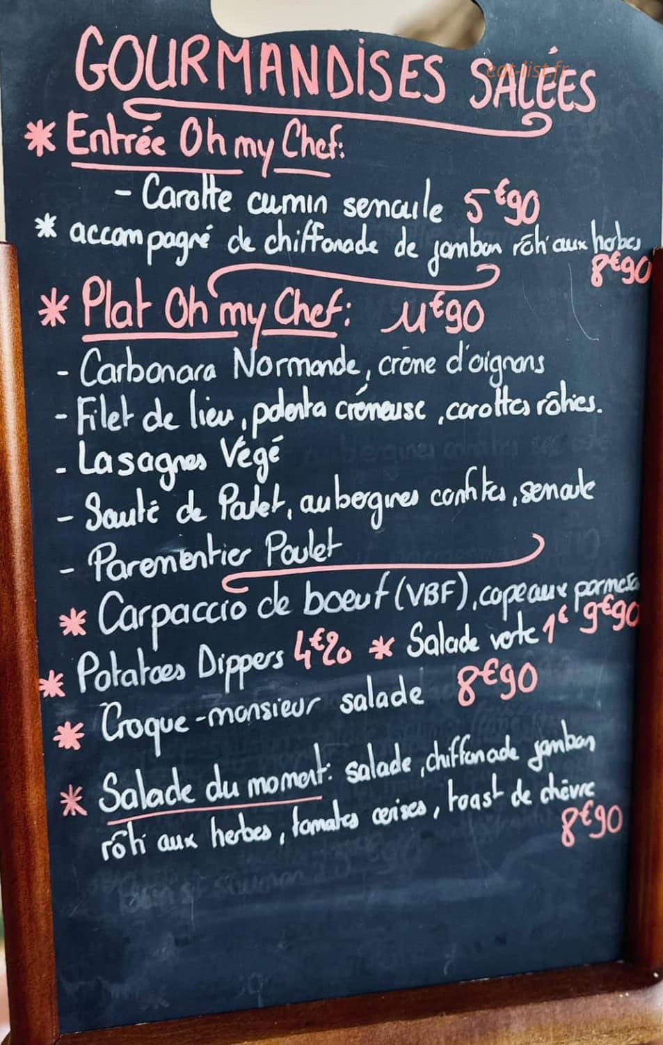 Gourmand'in — carte page 1